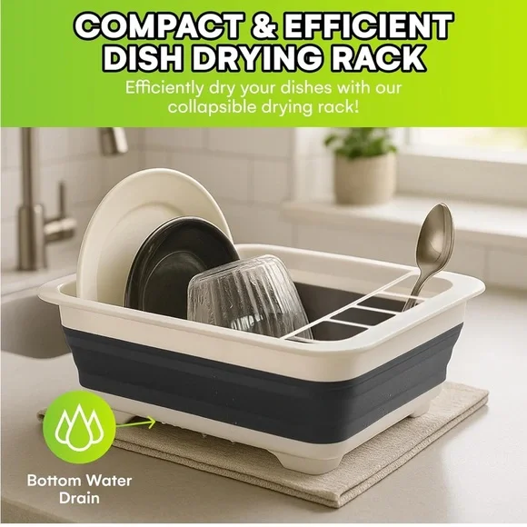 Collapsible Dish Drying Rack - for Kitchen, RV Camping Essentials -4.9"x14"x12" - Picture 3 of 6